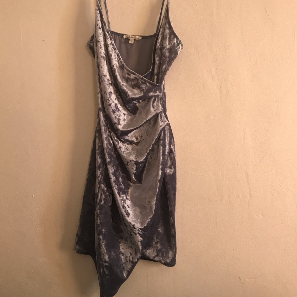 Charlotte Russ cinched velvet cocktail dress